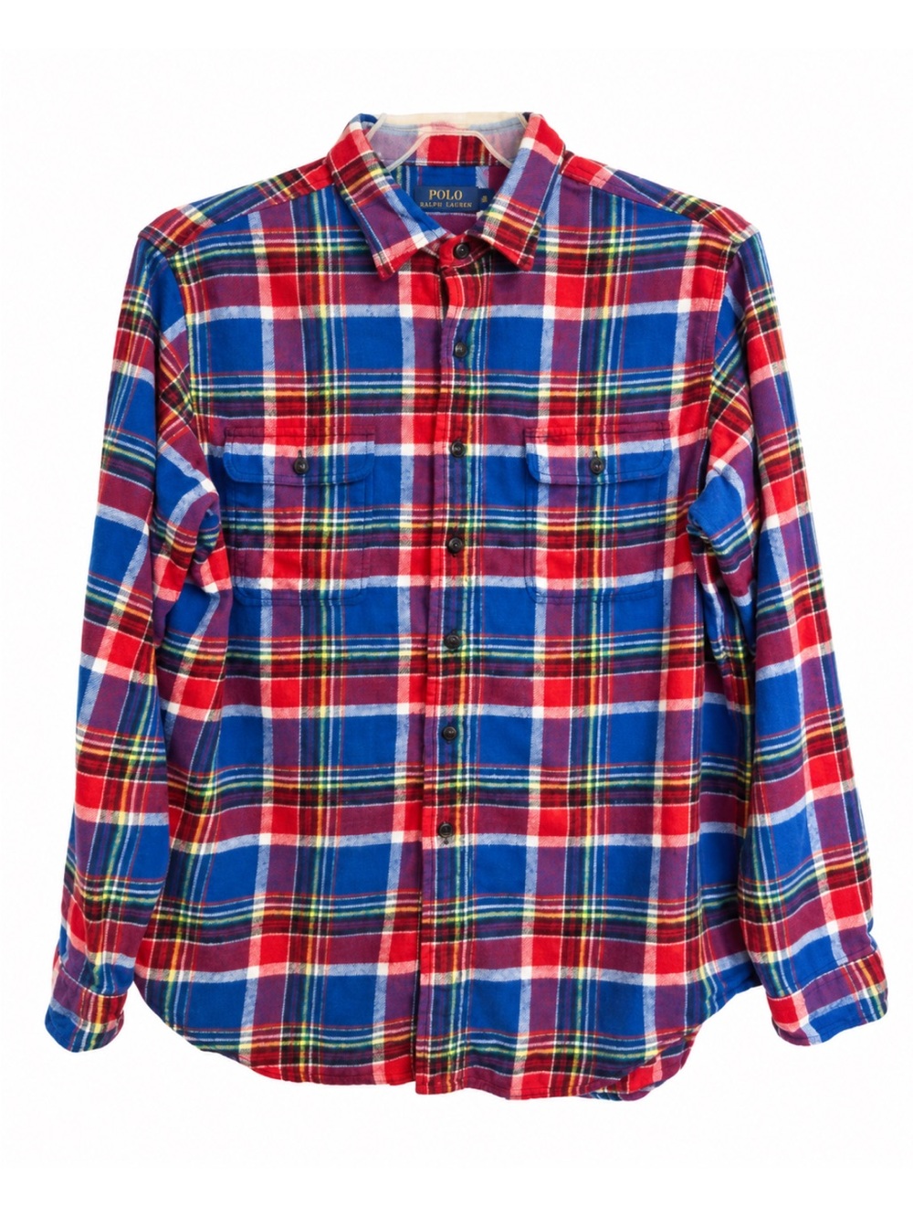 Polo Ralph Lauren Plaid Flannel Shirt Men’s XL Red Blue